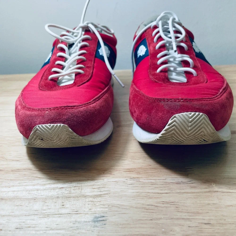Karhu Albatross 82 Mens Red Navy Blue Suede Running Sneakers US 9